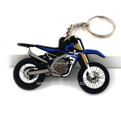 China Promotion Custom PVC Motorcycle Shape Rubber Keychains for sale