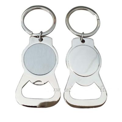 China Viable Custom Cheap Stainless Steel Metal Empty Bottle Opener Key Chain With Different Types for sale