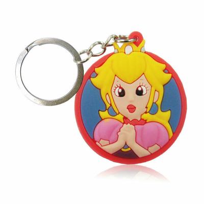 China Kawaii Branded Hot Selling Rubber Keychain Personal Rubber Girl Keychains Best Friend Magic Key Rings For Women for sale