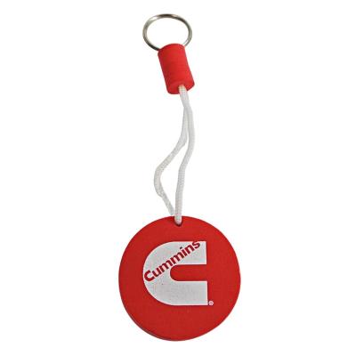 China Eco - Friendly Cheap Custom Round Shaped Eva Float Key Ring Key Chain For Promotion for sale