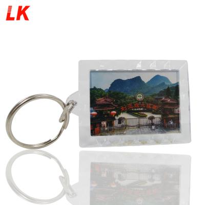 China Wholesale Custom Promotion Gift Frame Acrylic Star Shaped Key Chain Key Rings for sale