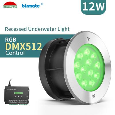 China DMX512 controle Onderwater LEIDENE Schijnwerpers12w RGB Kleur die IP68 veranderen Te koop