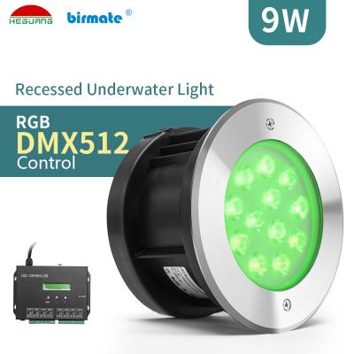 China Rubber Waterdichte Onderwater Geleide de Lichten380lm DMX512 Controle RGB 9W van VDE Te koop