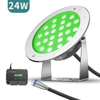 China SS316L de onderwater Kleur die van Zwembadlichten 900LM 24W DMX512 veranderen Te koop