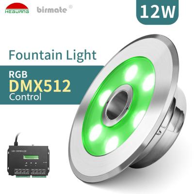 China Rgb Geleide de Fontein Lichte 350lm DMX Controle van 12W SMD3535 SS316L Te koop