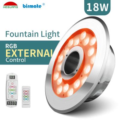 China RGB Lichten van de de Afstandsbedieningfontein van IP68 18W 600LM voor Plein Te koop