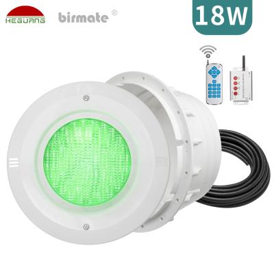 China RGB PC Plastic UL Certificated Pool Light 18W SS316L PAR56 Swimming Pool Light for sale