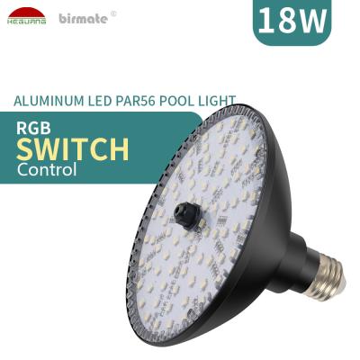 China Van de LEIDENE van SMD5050 PAR56 de Controlealuminium Pool Licht 18W AC100-240V RGBW Schakelaar Te koop