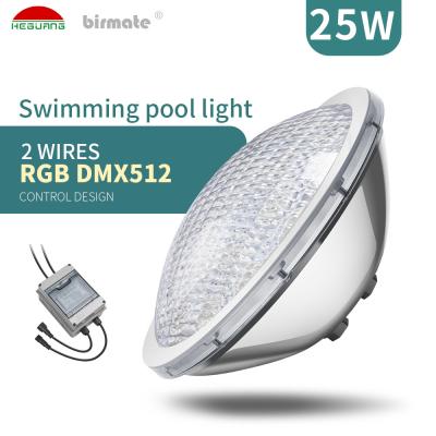 China Waterdichte de Poollichten 2860ma 25W RGBW IP68 Par56 van DMX SS316L Te koop