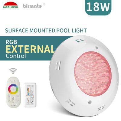 China 18W DC12V External Control Fiberglass Pool Lights RGBW Underwater LED Pool Lights for sale