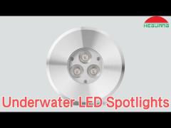 SS316L 3W RGB Underwater LED Spotlights DC24V with DMX Controller