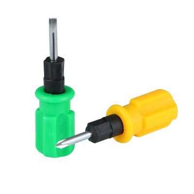 China Yellow Plastic Screwdriver Straight Slotted Bit Household Tool Household Handle The Screwdriver for sale