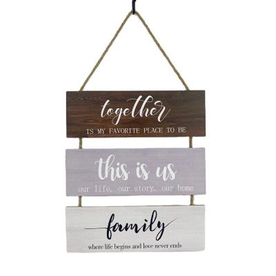 China China Background Wall Decoration Sign Letter Bar Wall Decoration Sign Nordic Wooden Painting Hanging Sign for sale