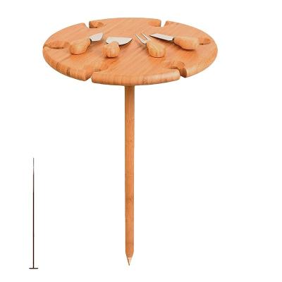 China Wholesale Custom Outdoor Portable Wooden Outdoor Picnic Cup Wine Rack Europe Wine Beer Detachable Table Stand for sale