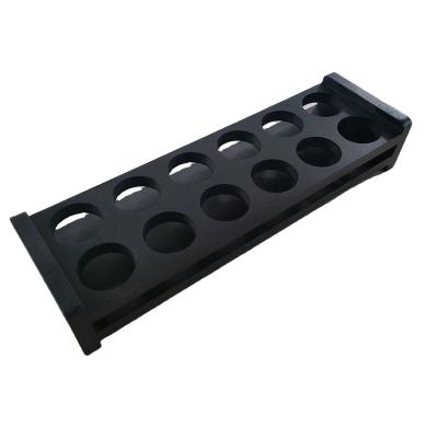 China China Factory Customized 12 Holes Black Bullet Cup Holder, Strong Wine Cup Holder, Cocktail Wood Frame for sale