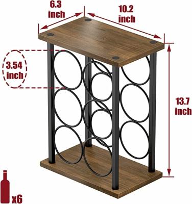 China Wholesale Europe Wine Rack Table Top Small - 6 Bottle Counter Wine Rack Can Be Customized for sale