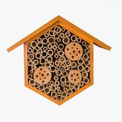 China Bee Hotel Bee Hive Wooden Viable Garden House Beneficial Outdoor Bee Hotel Inscet Hotel for sale