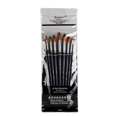 China Hand Painted Line Drawing Gouache Brush Artist Watercolor Nylon Fur Paint Brush Set for sale