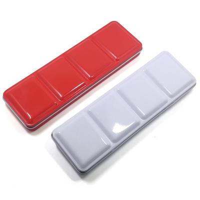 China Colorful Non-slip Watercolor Paint Box Tinplate Watercolor Box Pan 24 Colors Full Painting Solid Case Dye Tin Box for sale