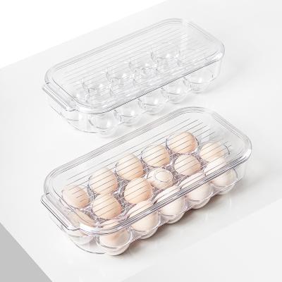 China Viable China Manufacturing Plastic Clear Portable Fridge 12 Grid Egg Storage Box Tray Carton for sale