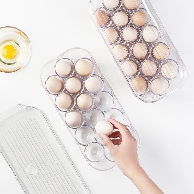 China Portable Plastic Stand Drawer Type Egg Storage Box PET Viable Transparent Double-Layer Container for sale