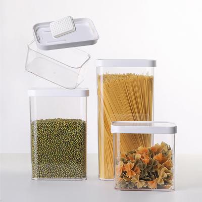 China Potable Moisture Proof Plastic Food Storage Box Food Kitchen Container Viable Tending Airtight Set for sale