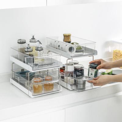 China Competitive Price Double-Layer Spice Storage Viable Storage Rack Freestanding Rack for sale