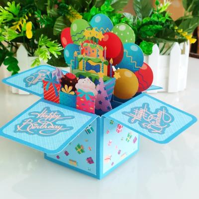 China Original Europe Design 3d Pop Up Birthday Gift Box Card Printed Beauty Pop Up Box Greeting Card for sale