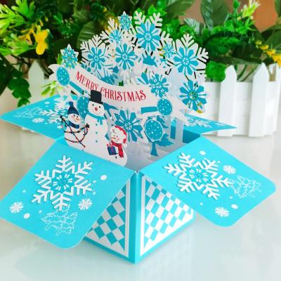 China Original Europe Design 3d Fairy Pop Up Christmas Invitation Greeting Card Happy New Year Pop Up Box Card for sale