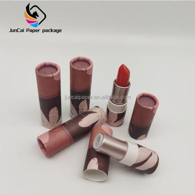 China Recycled Materials Cardboard Cylinder Twist Up Sustainable Packaging Lipsticks Lip Gloss Container Kraft Deodorant Lip Balm Cosmetic Tubes for sale