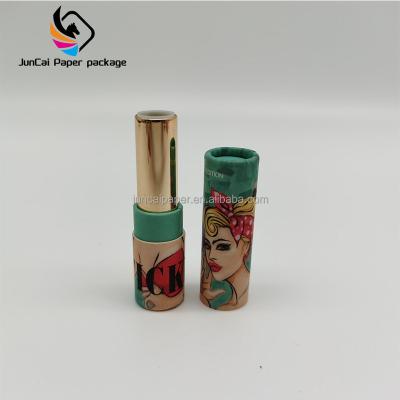 China High Quality Recycled Aluminum Lip Balm Paper Packaging Materials Lipstick Slim Tube Tubes Custom Printing Tubes With Customized Logo for sale