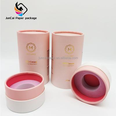 China Luxury Custom Made Cylinder Biodegradable Cosmetic Luxury Biodegradable Box Packaging Sunscreen Skin Care Cream Makeup Round Paper Tube for sale