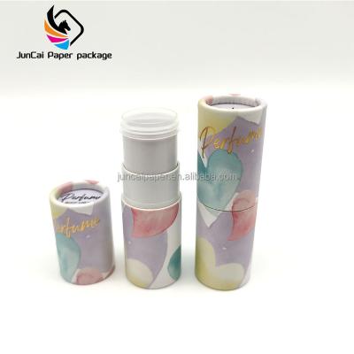 China Recyclable Cardboard Round Deodorant Twist Up Tube Cosmetic Packaging Container for sale