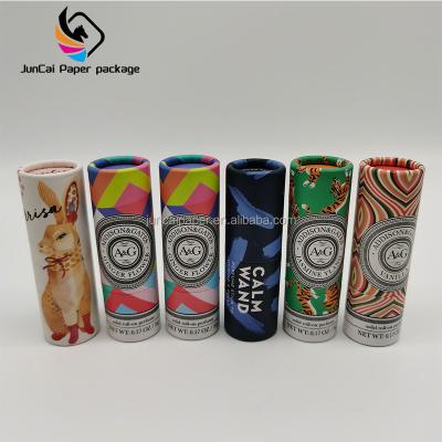 China Empty Recyclable Colorful Deodorant Containers Packaging Twist Up Lip Balm Container Paper Tube for sale