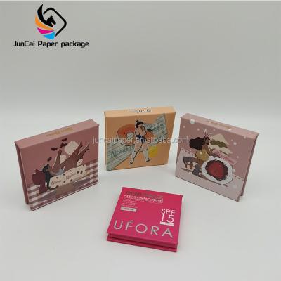 China Recyclable Hot Free Sample Custom Magnetic Empty Eyeshadow Palette Container Paper Box for sale