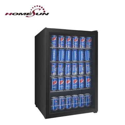 China Because-115 Commercial Mini Pepsi-Cola Glass Fridge COMPRESSOR Door Refrigerator For Sale for sale