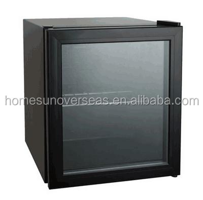 China New Design COMPRESSOR 49L Mini Compressor Bar / Beverage Cooler With Glass Door With CB / CE Proving for sale