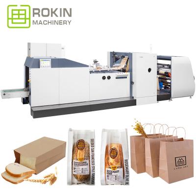 China Biodegradable Hotels ROKIN BRAND Wenzhou Paper Bag Machine V Top Bottom Paper Bag Machine for sale