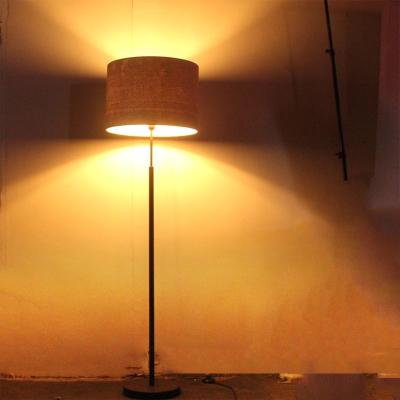 China Modern LED Floor Lamp With Drum Lampshade/Bedroom And Living Room Stand LED Floor Lamp for sale