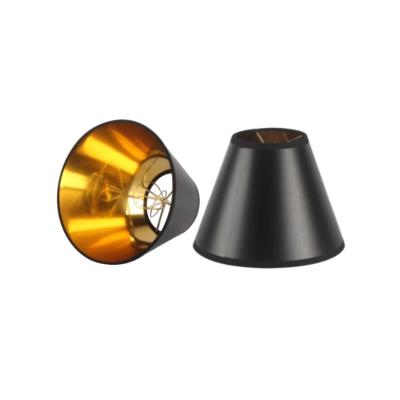 China Reasonable price and excellent quality factory direct black and gold parchment lampshade table light chandelier lampshade for sale