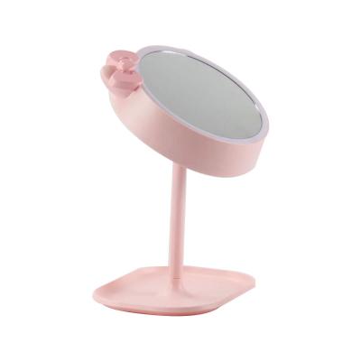 China Cartoon Modern Style Beauty Mirror LED Waterproof Rechargeable Table Lamps With USB Cable for sale