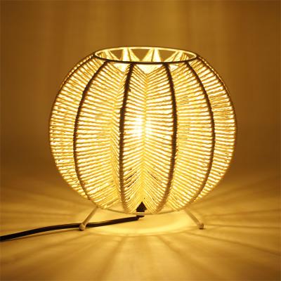 China Traditional Innovative Design Modern Table Lamp For Bedroom / Living Room , High Quality Paper Rope Table Lamps for sale