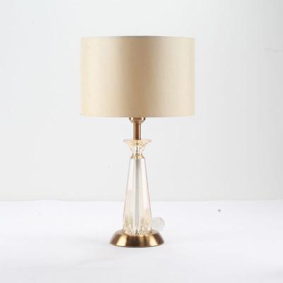 China Modern Lamp Manufacturer Porcelain Crystal Glass Table Lamp Bedside Lamp in Bedroom for sale