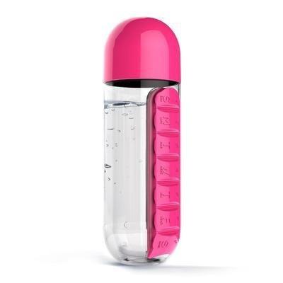 China Viable Hot Sale Cheap Price One Week Pill Case Water Bottle, Pill Box Shaker Bottle for sale