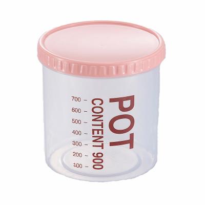 China 300ml Daily Custom Plastic Round PS Sealed Jar, BPA Free Food Storage Containers With Lid for sale