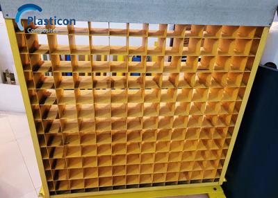 China 2m Length FRP Grating Yellow Fiberglass Reinforced Plastic Grating for sale