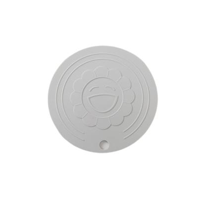 China High Quality Natural Stocked Environmental Protection Silicone Coaster With Smiley Face Pattern Water Coaster for sale