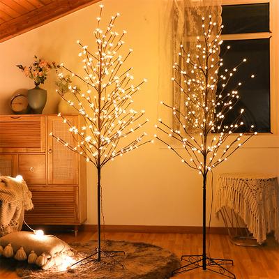 China Hot Sale 2021 Tree Light Garden Decoration 200/220 Led PVC Iron Branch Cherry Blossom Tree Light for sale