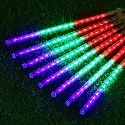 China 2021 New Style IP65 220v Garden Christmas Meteor Shower Colorful Vertical Decor Light for sale