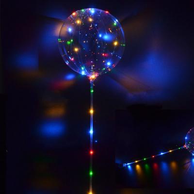 China New Style Christmas Decorative Copper Wiring LED Balloon Light Inflatable Moon Balloon Light for sale